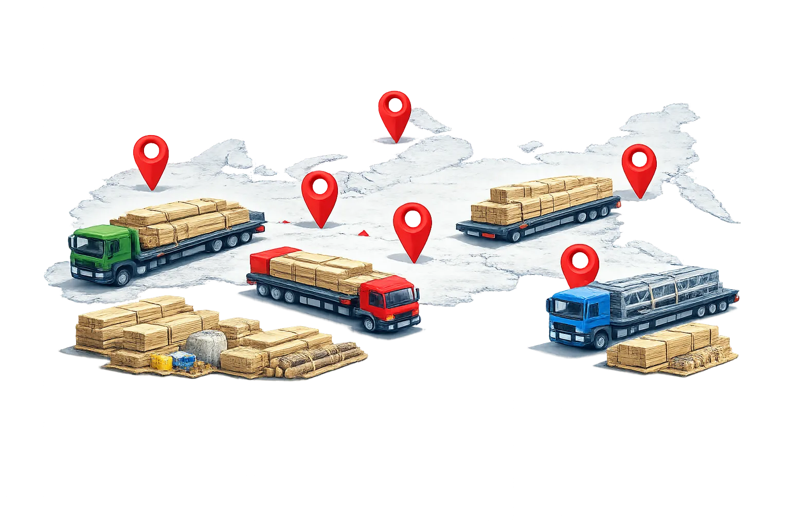 Перевозка пиломатериалов из Челябинска